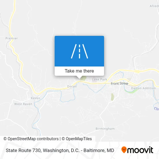 State Route 730 map