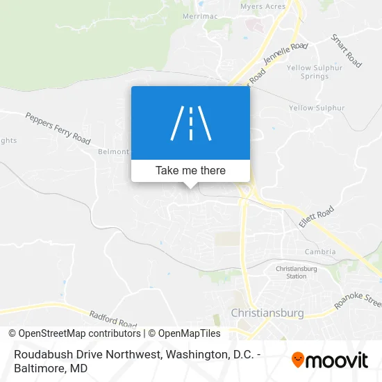 Roudabush Drive Northwest map