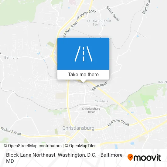 Block Lane Northeast map
