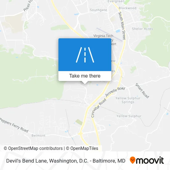 Devil's Bend Lane map