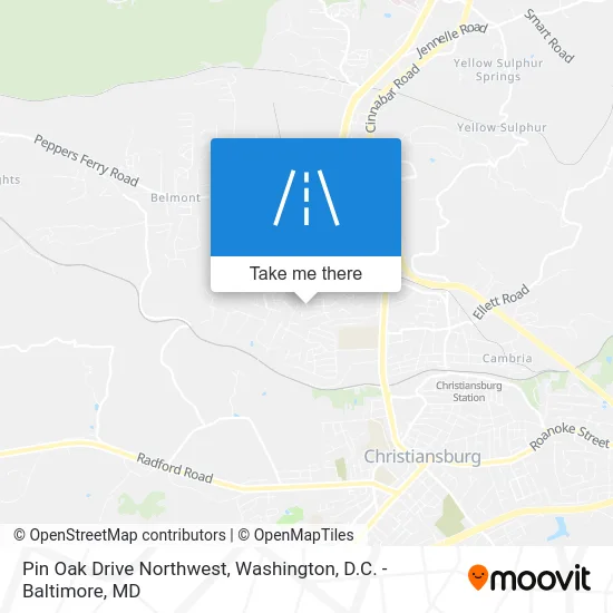 Pin Oak Drive Northwest map