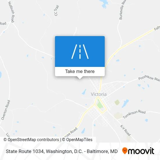 State Route 1034 map