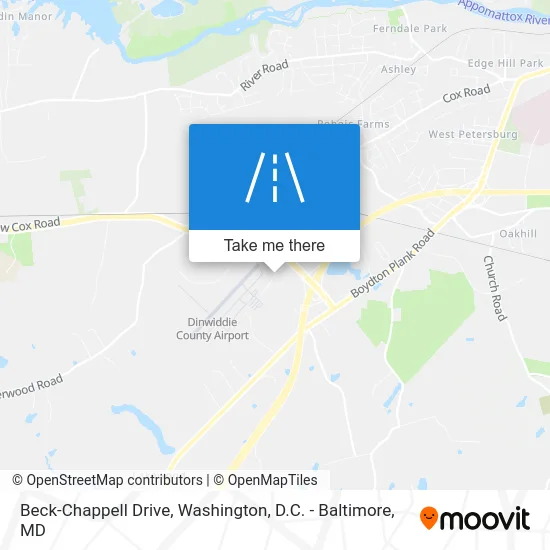 Beck-Chappell Drive map