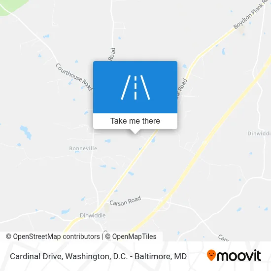 Cardinal Drive map