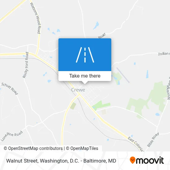 Walnut Street map