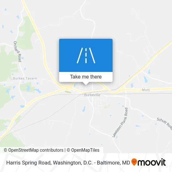 Harris Spring Road map