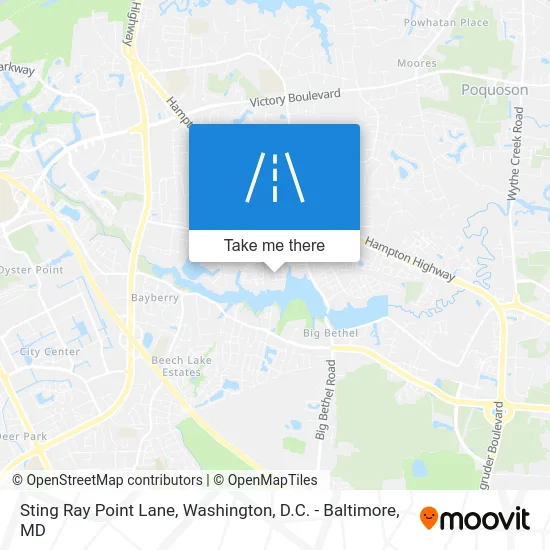 Sting Ray Point Lane map