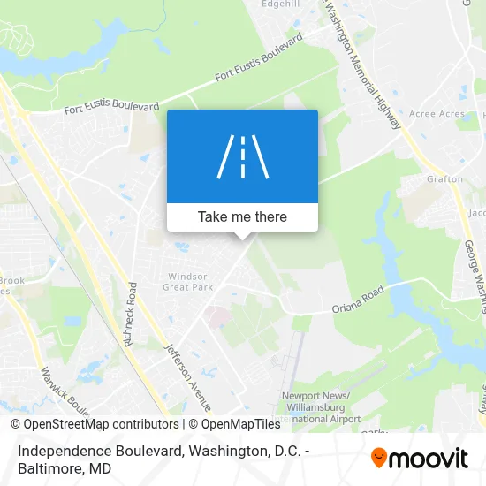 Independence Boulevard map