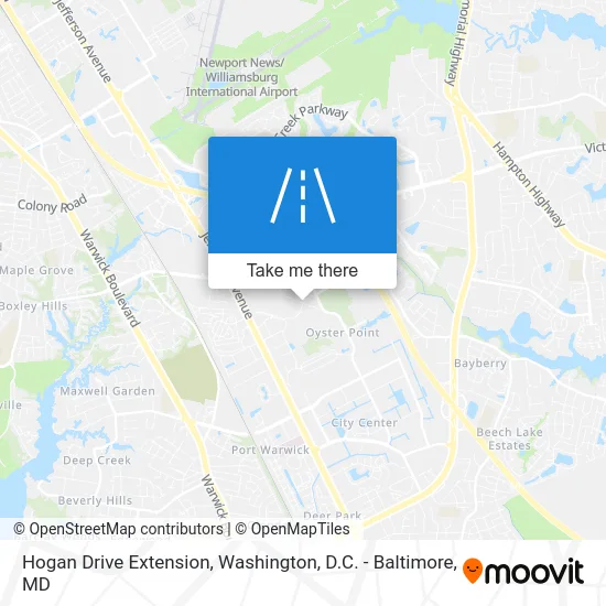 Hogan Drive Extension map