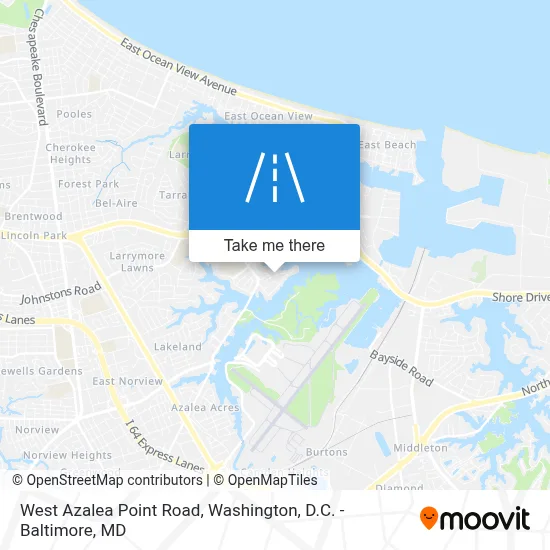 West Azalea Point Road map