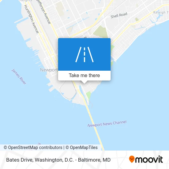 Bates Drive map