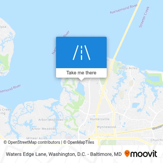 Waters Edge Lane map