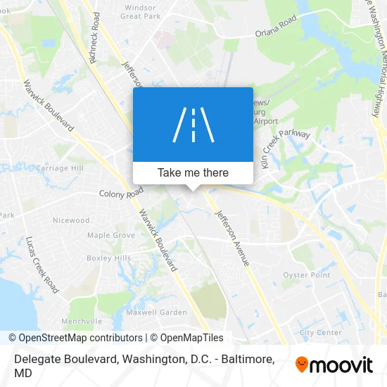 Delegate Boulevard map