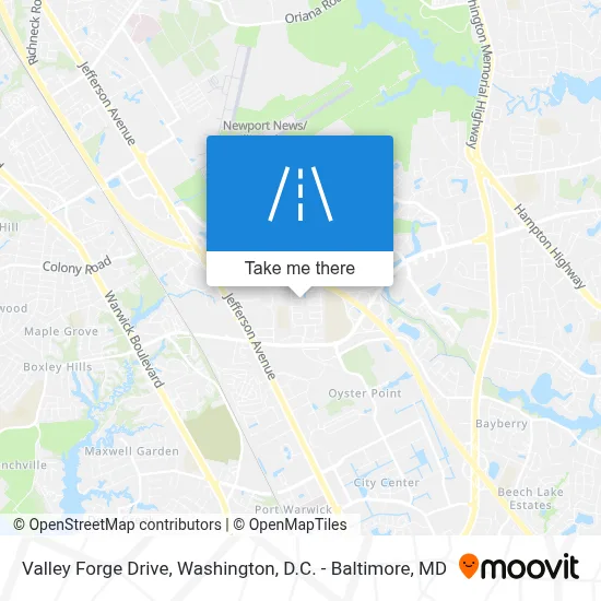 Valley Forge Drive map