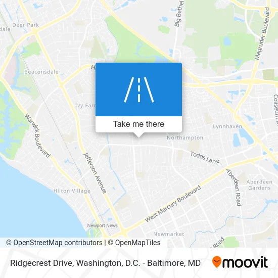 Ridgecrest Drive map