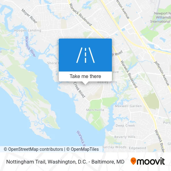 Nottingham Trail map
