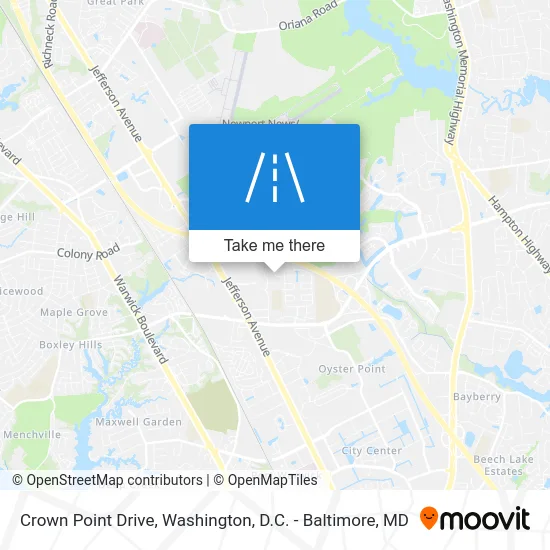 Crown Point Drive map