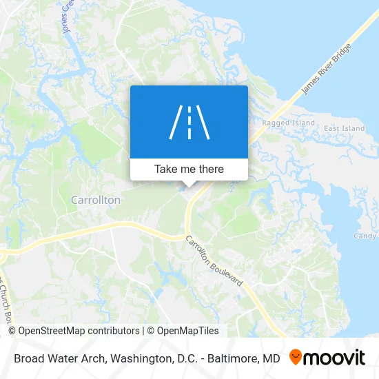 Broad Water Arch map