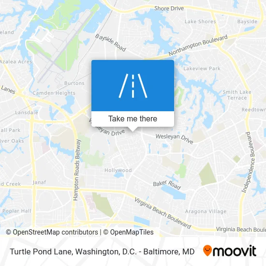 Turtle Pond Lane map