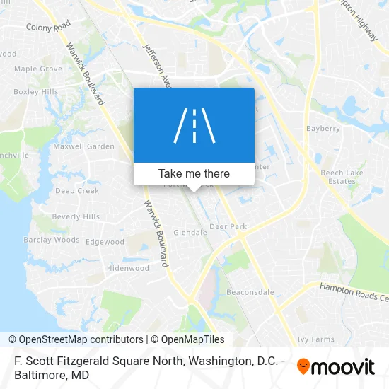 F. Scott Fitzgerald Square North map