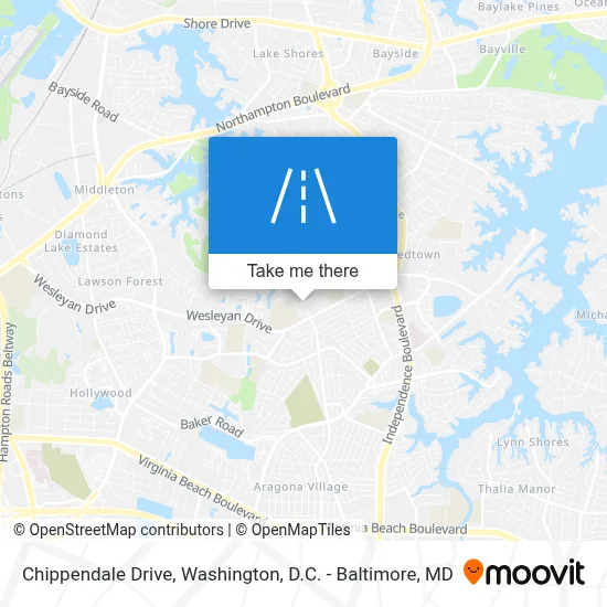 Chippendale Drive map