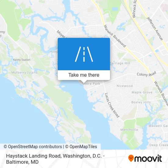 Haystack Landing Road map