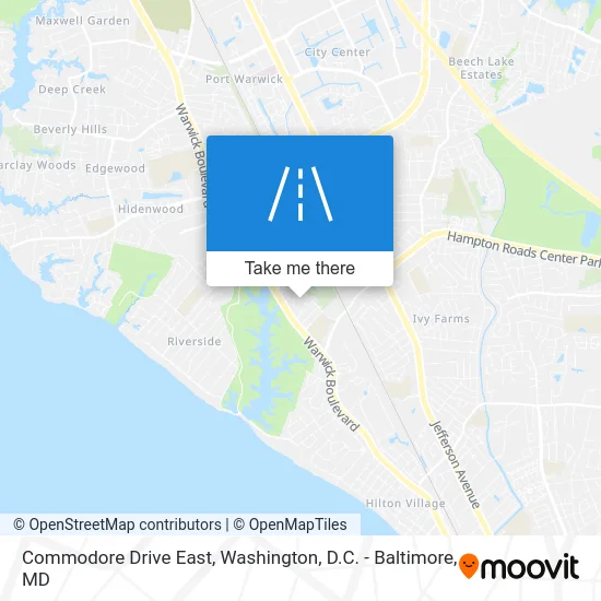 Commodore Drive East map