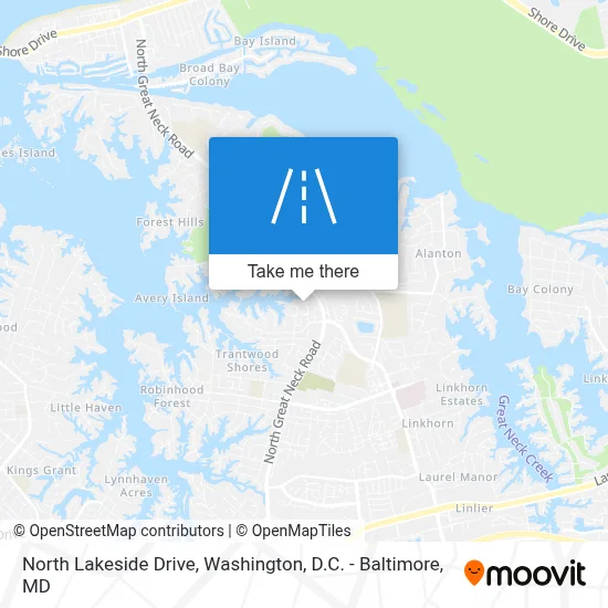 North Lakeside Drive map