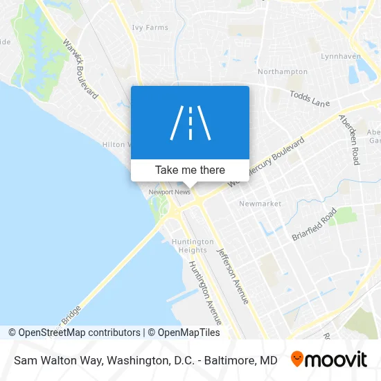 Sam Walton Way map