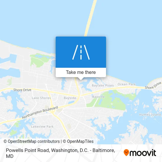 Powells Point Road map