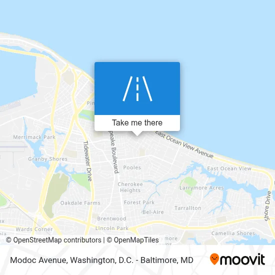 Modoc Avenue map