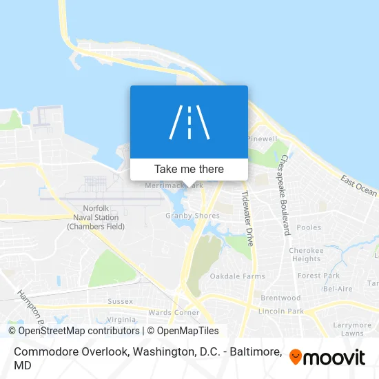 Commodore Overlook map