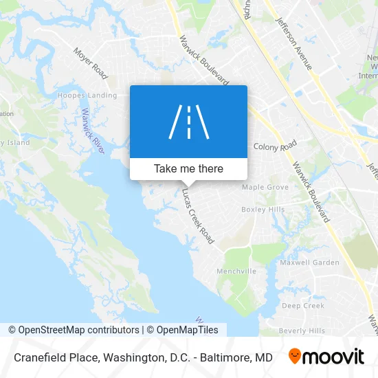 Cranefield Place map