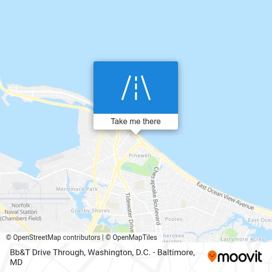 Bb&T Drive Through map