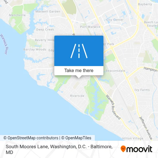 South Moores Lane map