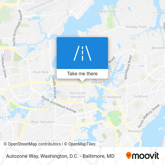 Autozone Way map