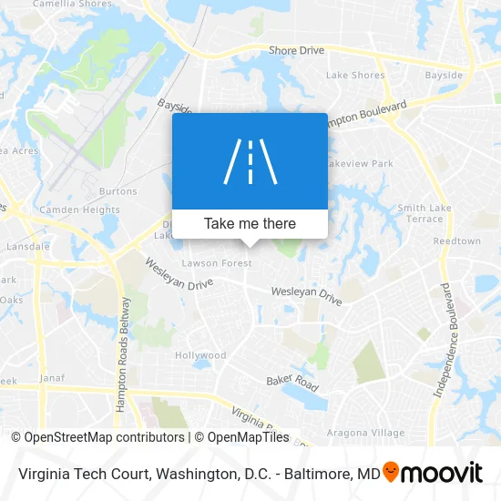 Virginia Tech Court map