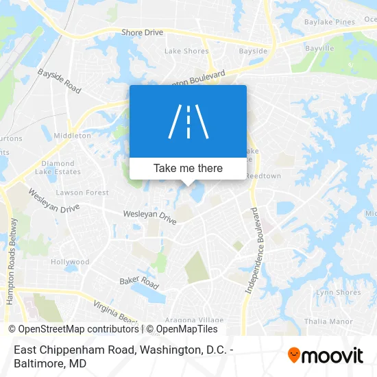 East Chippenham Road map