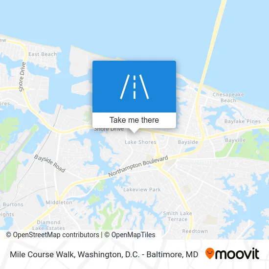Mile Course Walk map