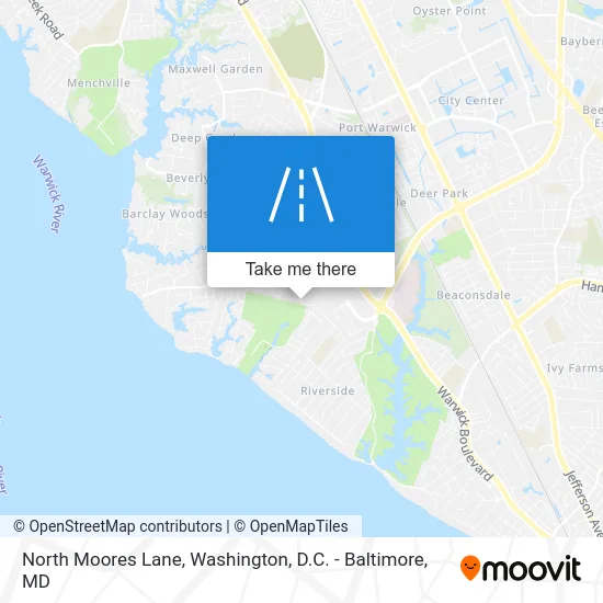 North Moores Lane map