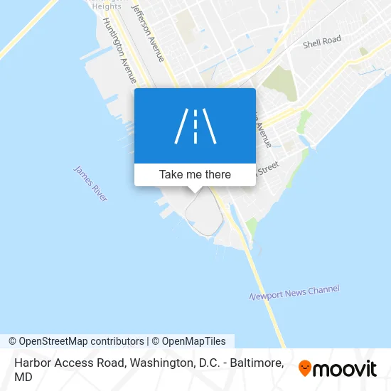 Harbor Access Road map