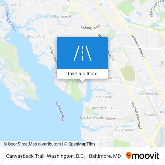 Canvasback Trail map