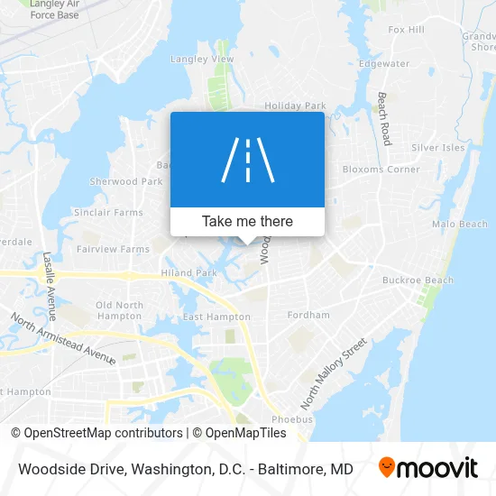 Woodside Drive map