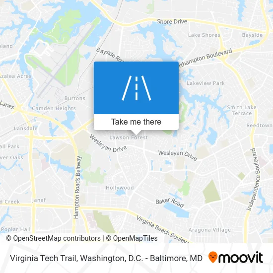 Virginia Tech Trail map