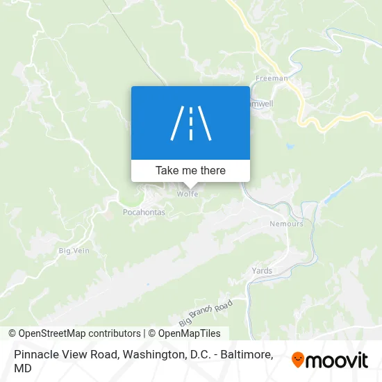 Pinnacle View Road map