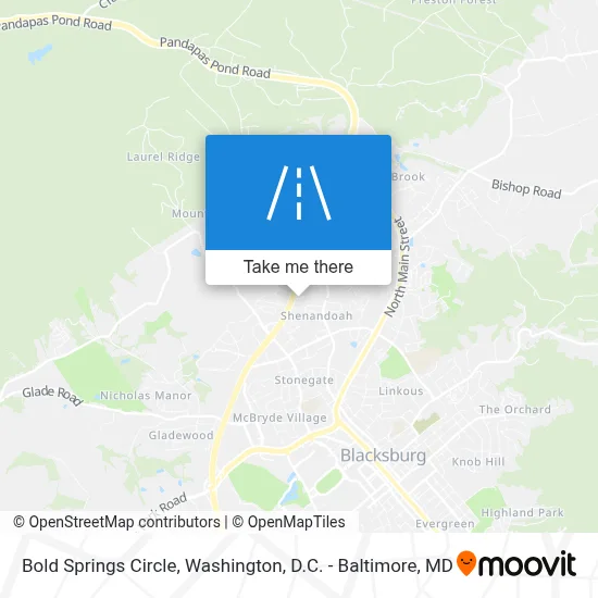 Bold Springs Circle map