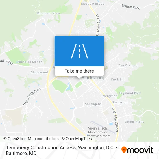 Temporary Construction Access map
