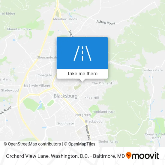 Orchard View Lane map