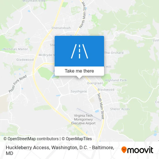 Huckleberry Access map