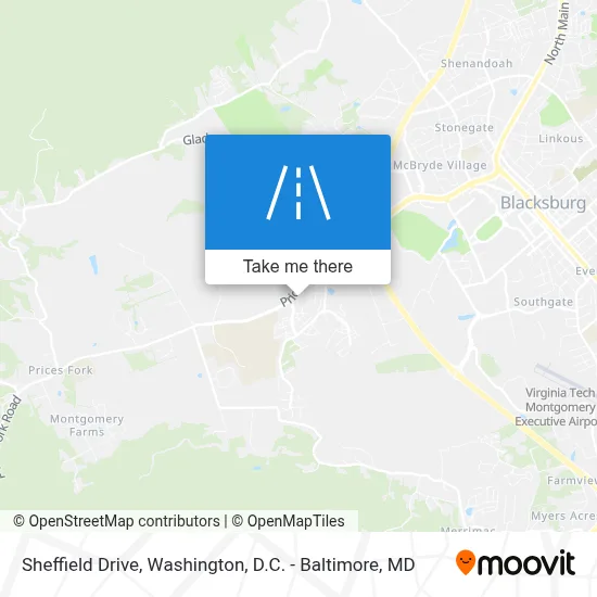 Sheffield Drive map